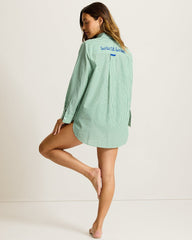 Suntan 'Til Sunset Boyfriend Beach Shirt - Four Leaf Clover