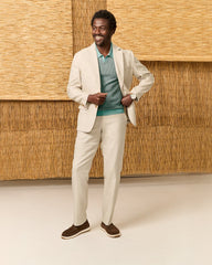 Latigo Beach Linen-Blend Flat-Front Pants - Stone Khaki
