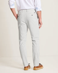 Nova Wave Stretch-Seersucker Sand Stripe Pants - Glass Bottle