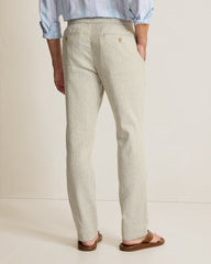 Beach Coast Stretch-Linen E-Waist Pants - Beach