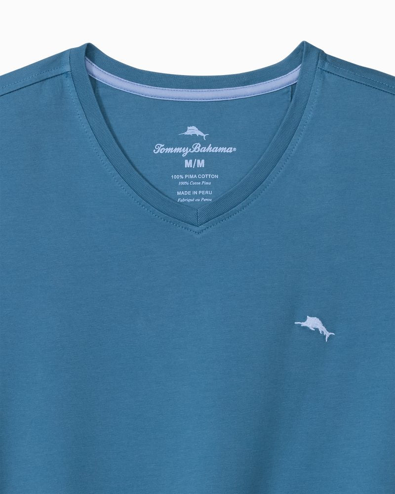 New Bali Skyline V-Neck T-Shirt - Dutch Blue
