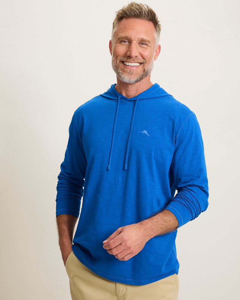 Bali Beach Long-Sleeve Hoodie - Blue Splash