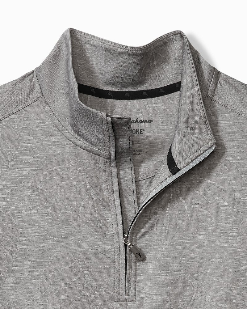 Monstera Fade IslandZone Half-Zip Sweatshirt - Ultimate Gray