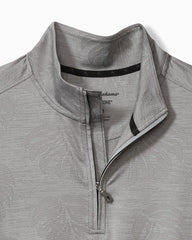 Monstera Fade IslandZone Half-Zip Sweatshirt - Ultimate Gray