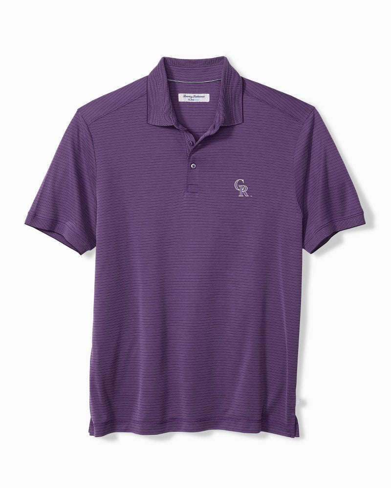 MLB Bay Stripe IslandZone Polo - colorado_rockies
