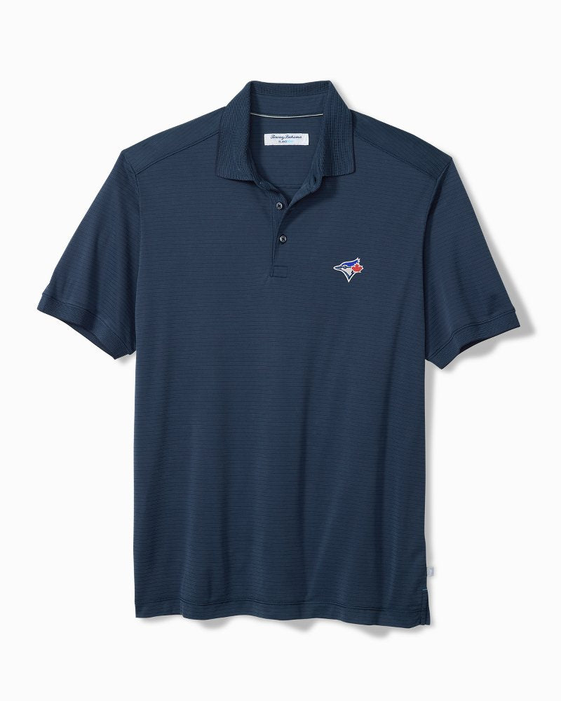 MLB Bay Stripe IslandZone Polo - toronto_blue_jays
