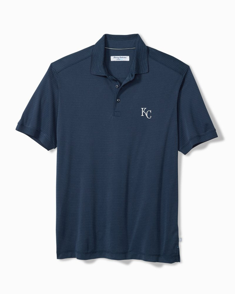 MLB Bay Stripe IslandZone Polo - kansas_city_royals