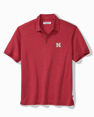 Collegiate Bay Stripe IslandZone Polo - nebraska