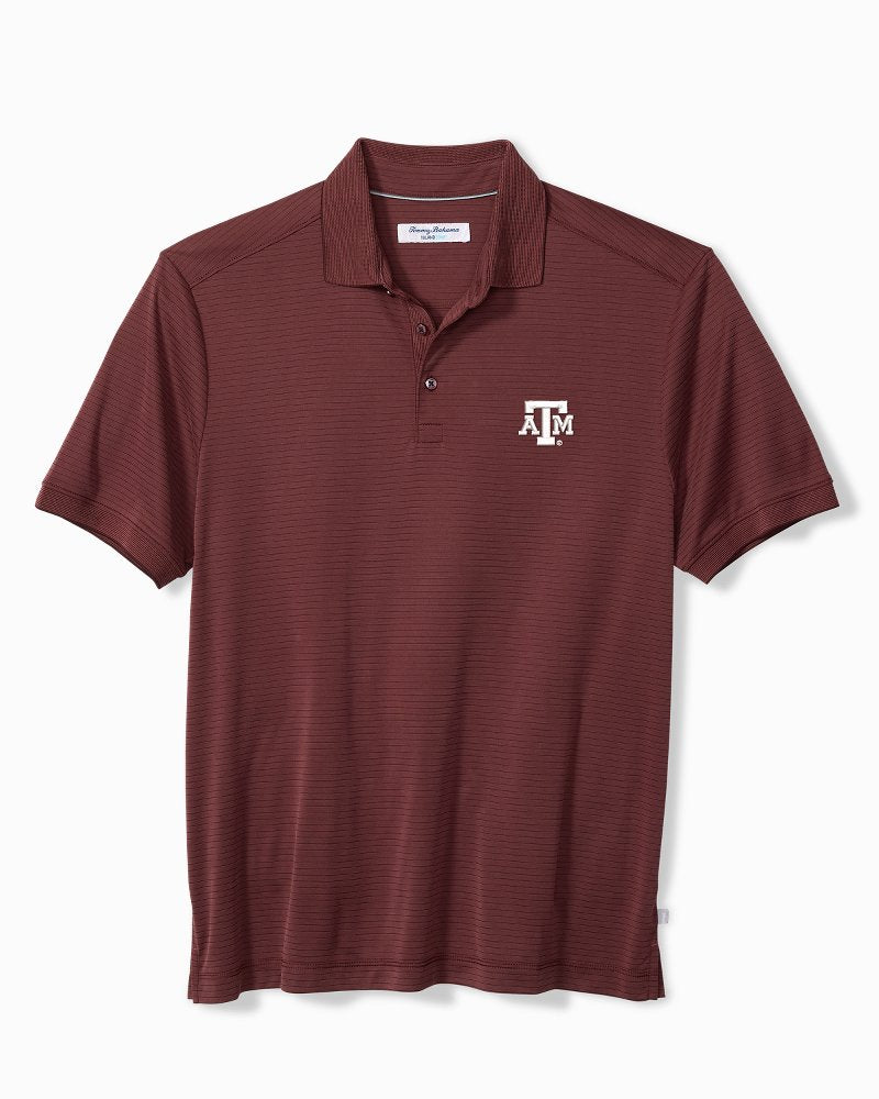 Collegiate Bay Stripe IslandZone Polo - texas_a&m