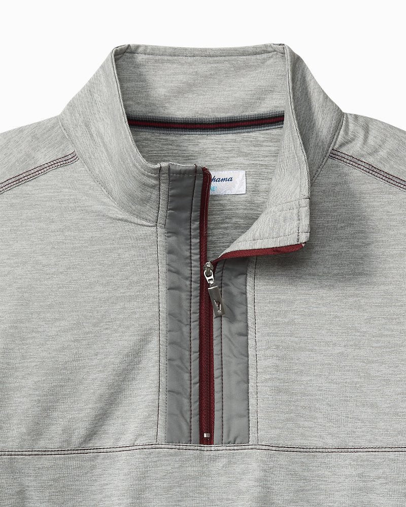 High Score Half-Zip IslandZone Sweatshirt - Maroon Berry