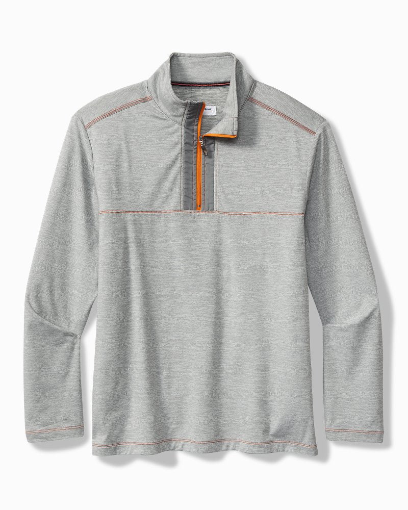 High Score Half-Zip IslandZone Sweatshirt - Spicy Orange