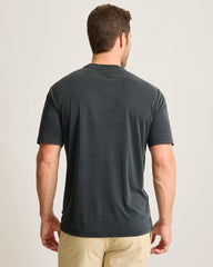 Bay Stripe V-Neck IslandZone T-Shirt - Coal