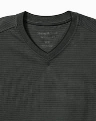 Bay Stripe V-Neck IslandZone T-Shirt - Coal