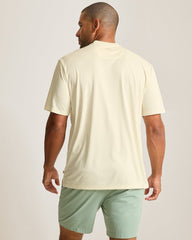 Bay Stripe V-Neck IslandZone T-Shirt - Vanilla Ice