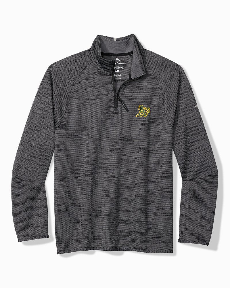 MLB Palm Pro Half-Zip IslandZone Sweatshirt - athletics
