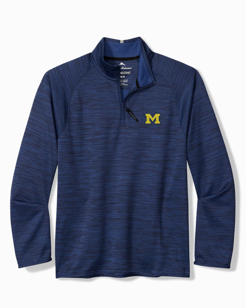Collegiate Palm Pro Half-Zip IslandZone Sweatshirt - Michigan