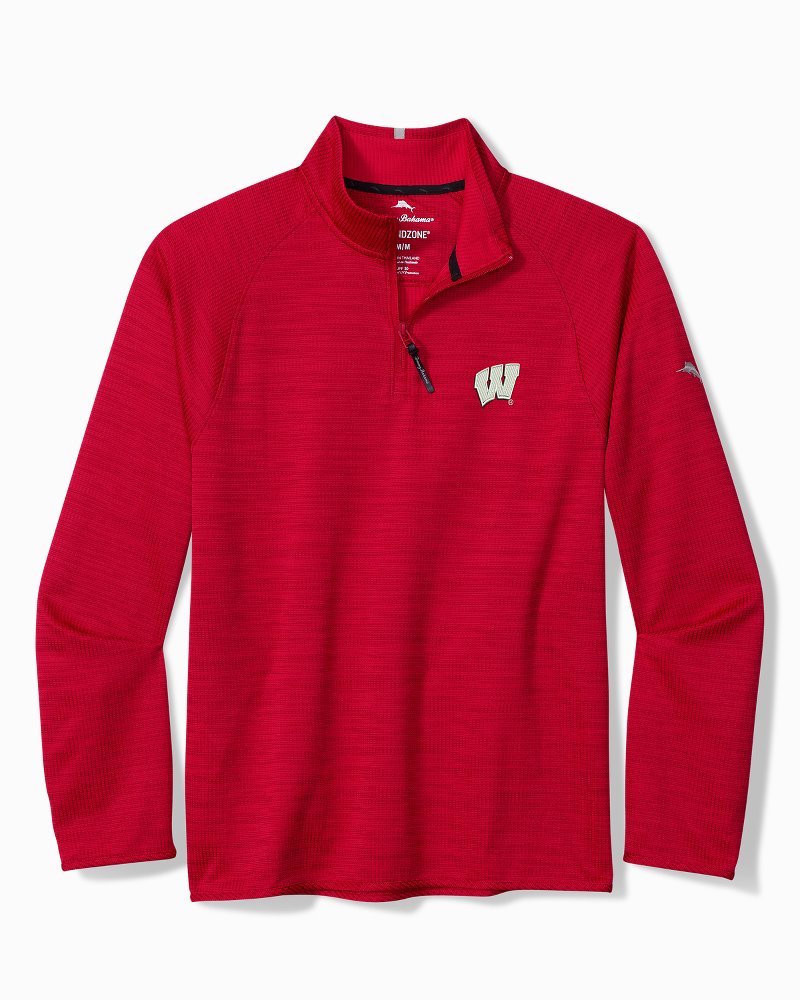 Collegiate Palm Pro Half-Zip IslandZone Sweatshirt - wisconsin