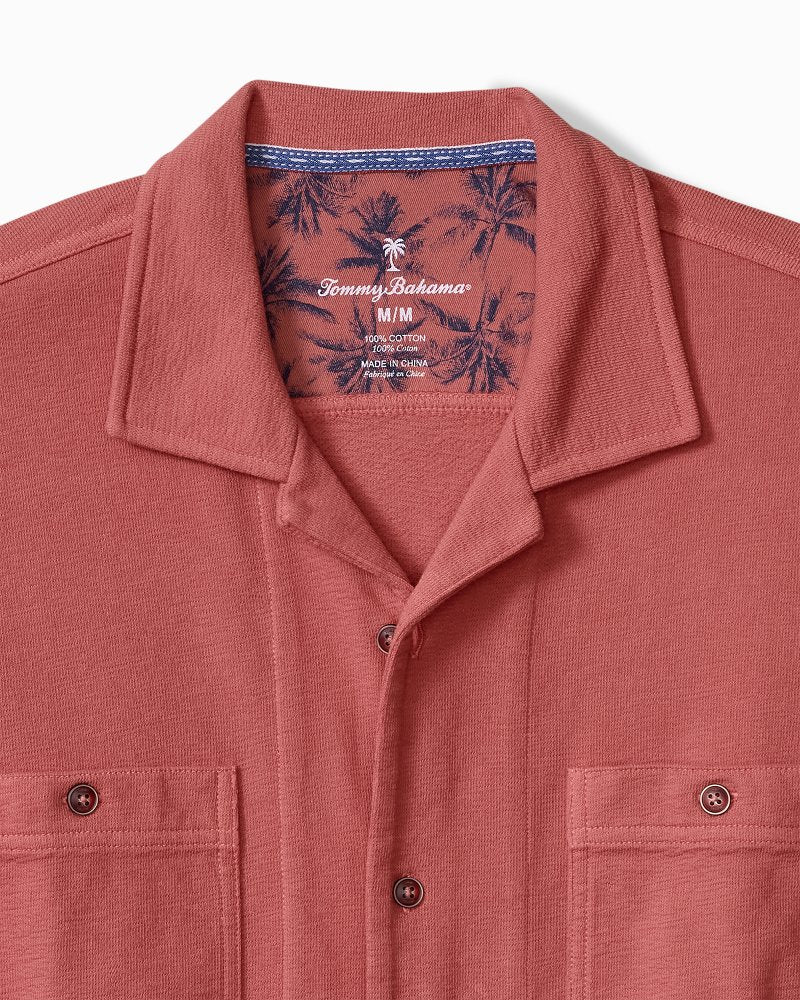 Campanella Cotton Camp Shirt - Hibiscus