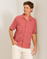 Campanella Cotton Camp Shirt - Hibiscus