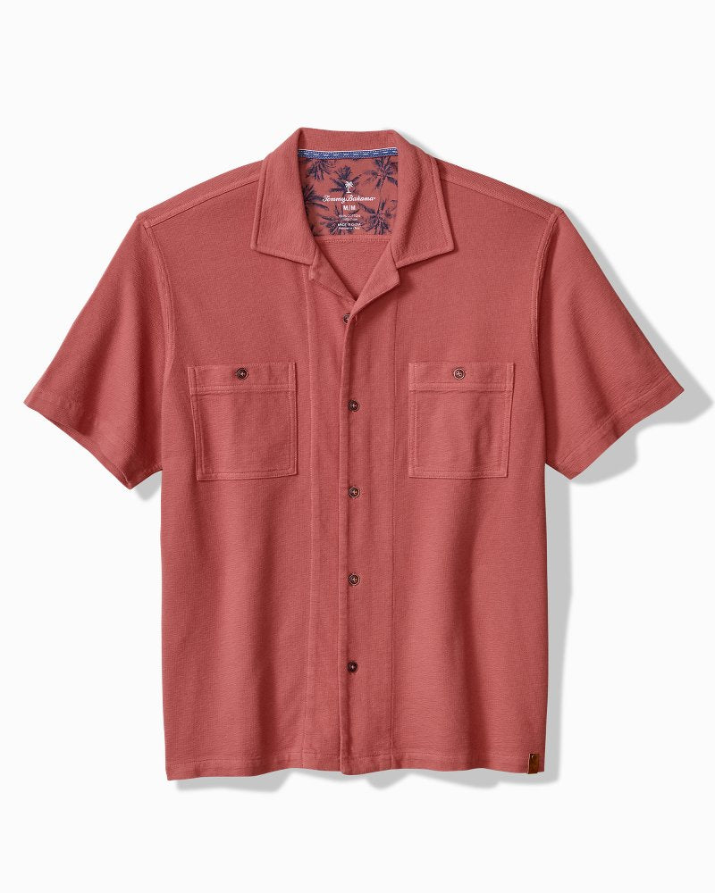 Campanella Cotton Camp Shirt - Hibiscus