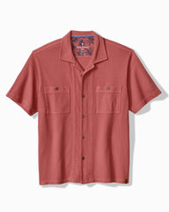 Campanella Cotton Camp Shirt - Hibiscus
