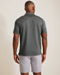 San Lucio Stretch Knit Polo - Coal