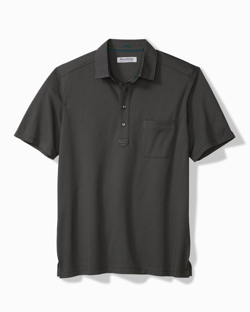San Lucio Stretch Knit Polo - Coal
