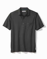 San Lucio Stretch Knit Polo - Coal