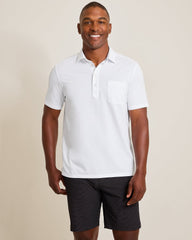 San Lucio Stretch Knit Polo - White