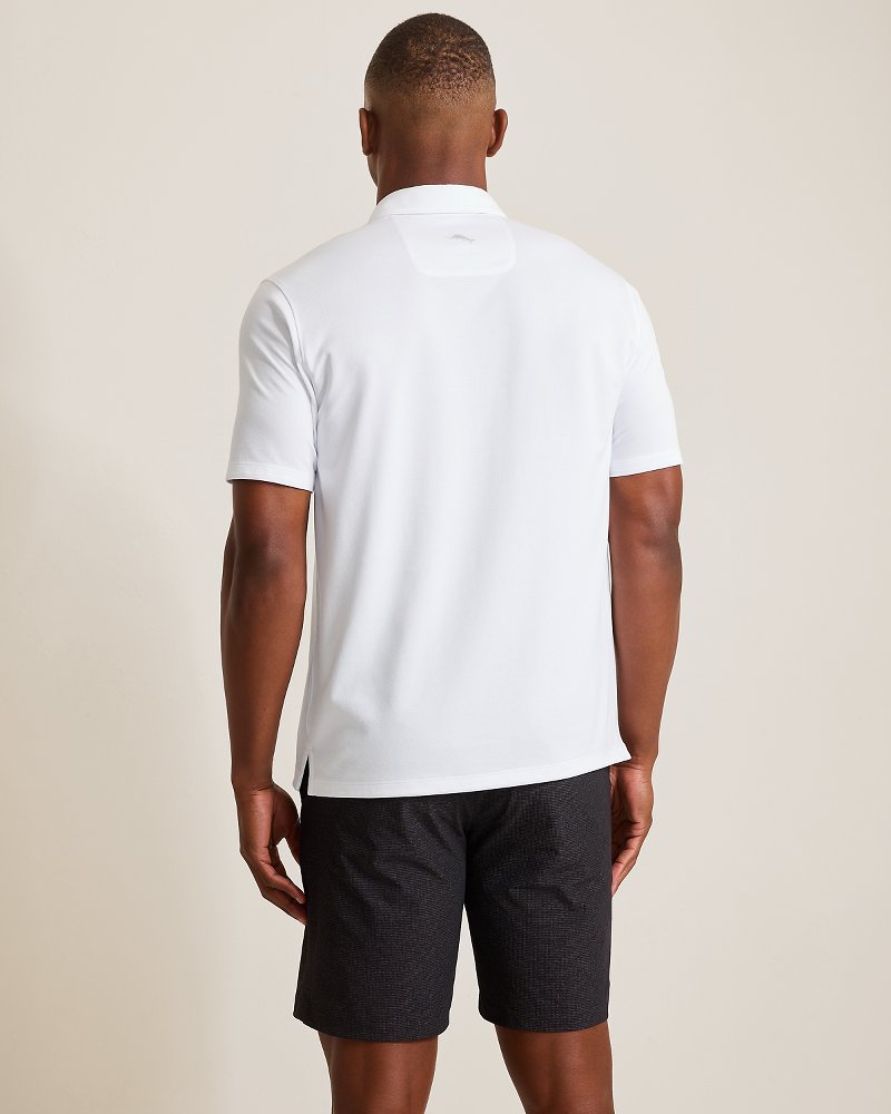 San Lucio Stretch Knit Polo - White