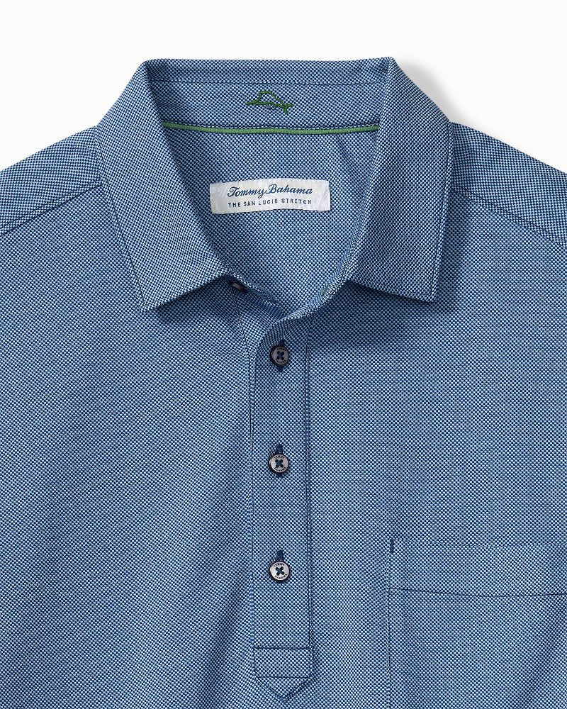 San Lucio Stretch Knit Polo - Eclipse