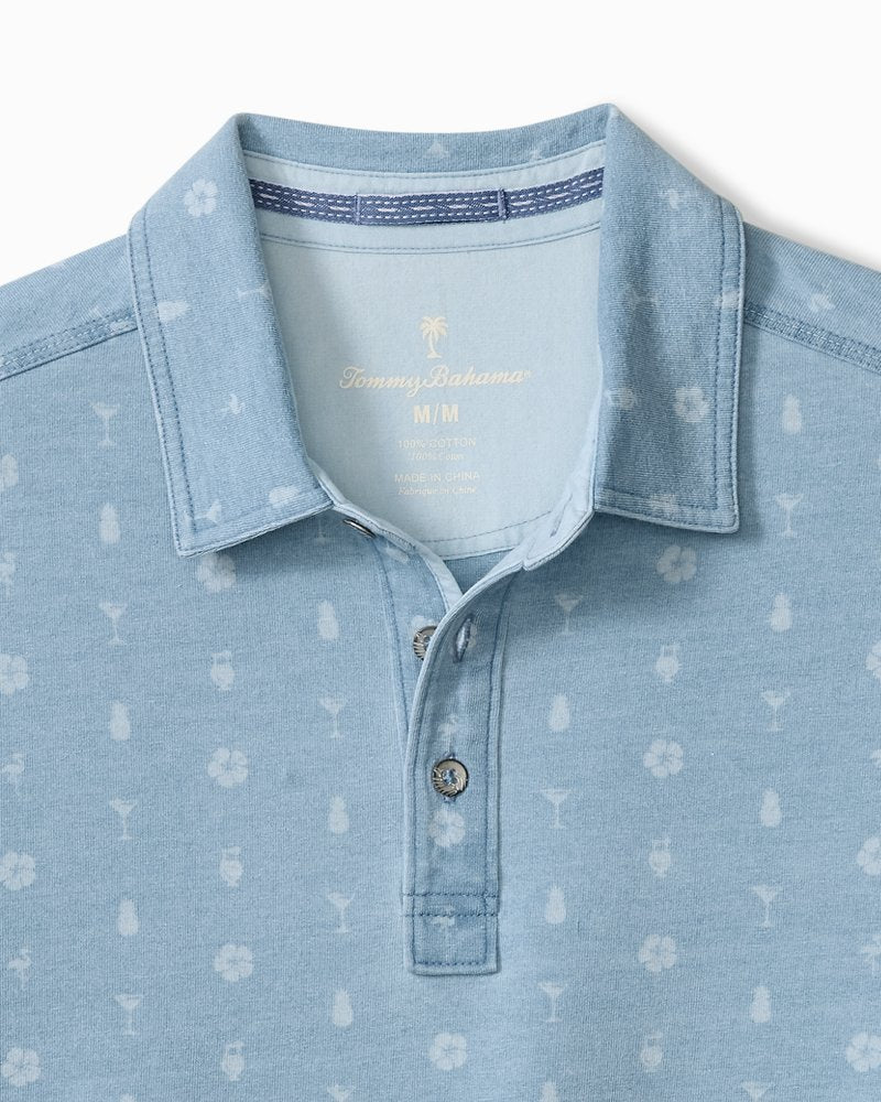 Island Fiesta Polo - Bleached Indigo