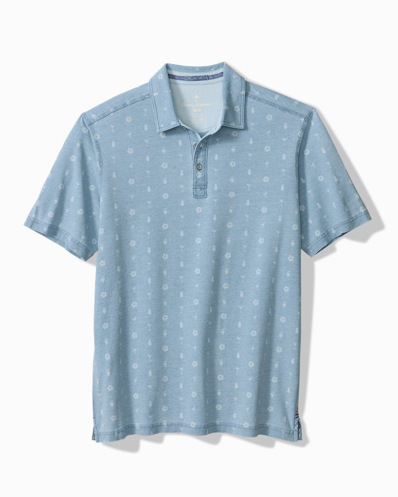Island Fiesta Polo - Bleached Indigo