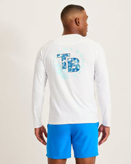 Chill Time Tropics IslandZone Rash Guard - White