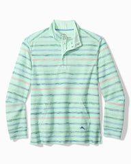 Minori Sands Button-Mock Sweatshirt - Pale Opal