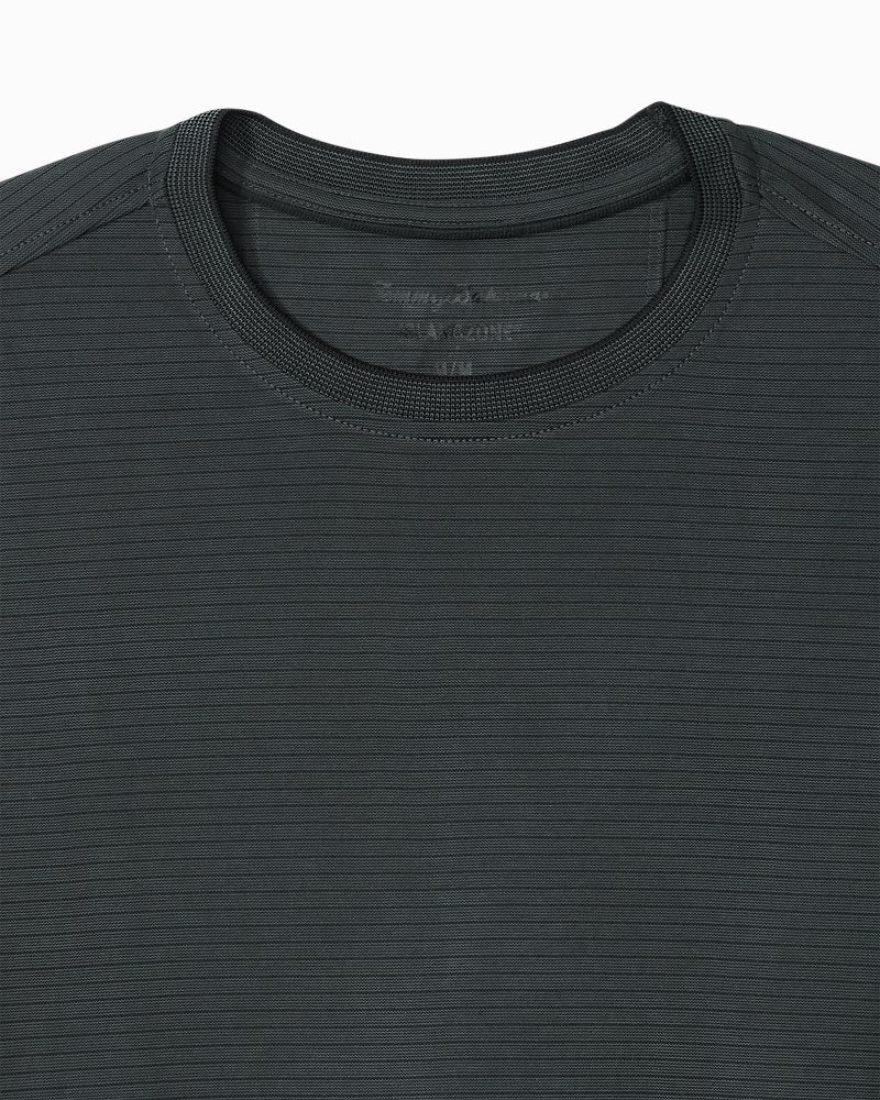 Bay Stripe Long-Sleeve IslandZone T-Shirt - Coal