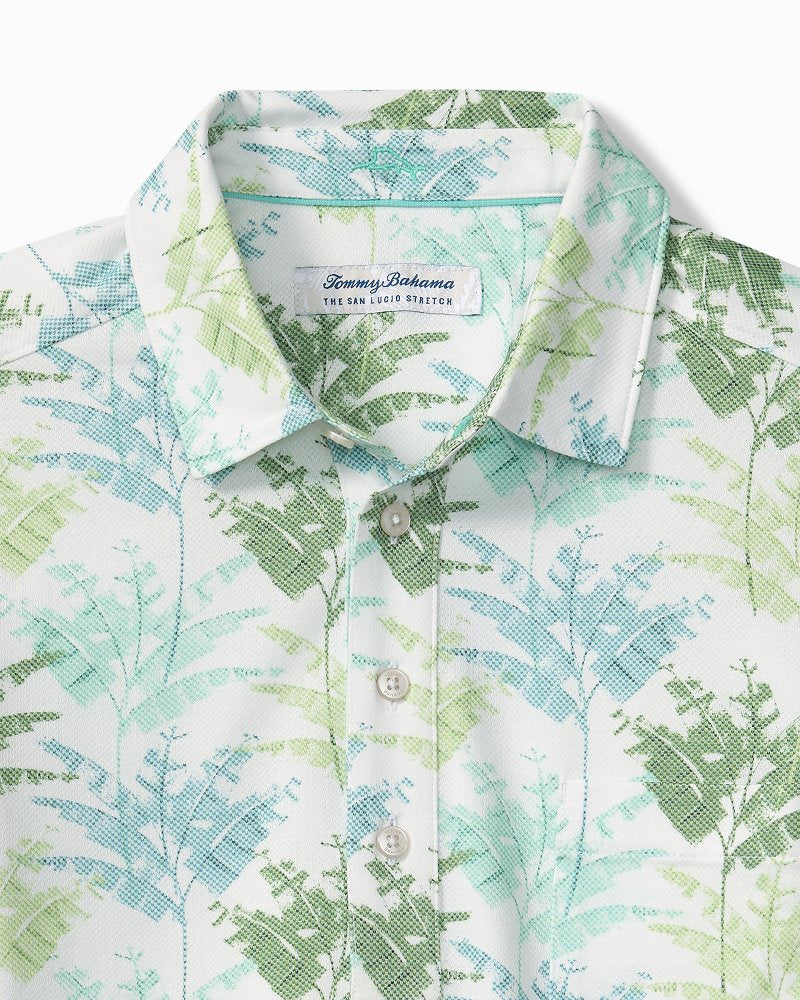 San Lucio Verde Palms Polo Stretch Knit Polo - Elm