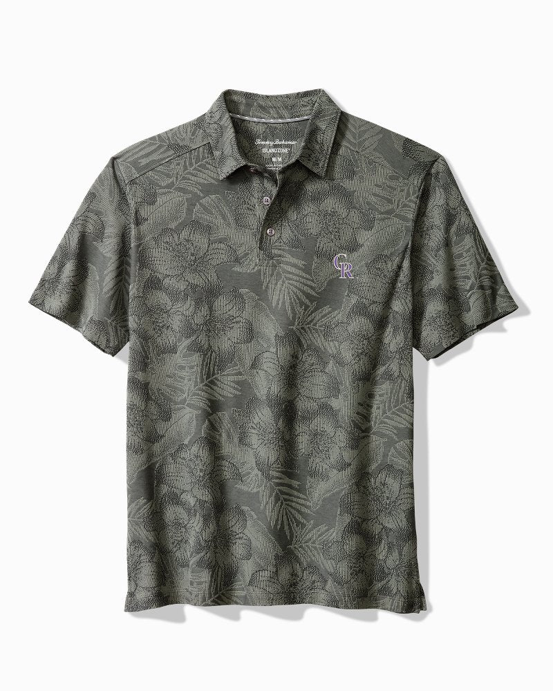 MLB Palm Fresco Hibiscus IslandZone Polo - colorado_rockies