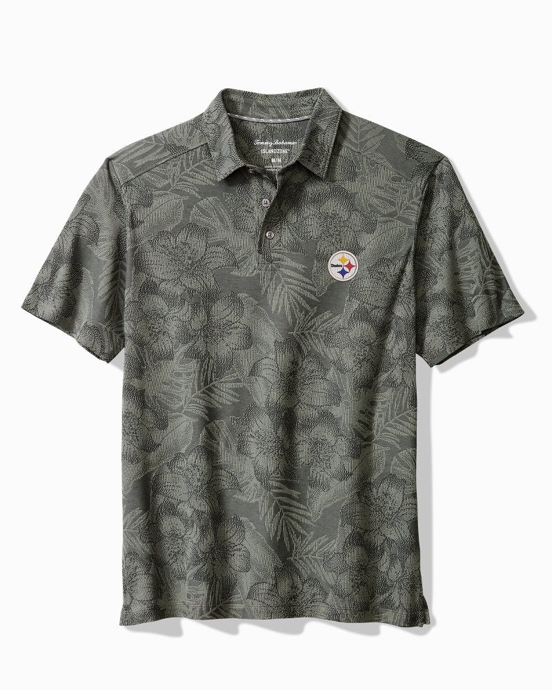 NFL Palm Fresco Hibiscus IslandZone Polo - pittsburgh_steelers