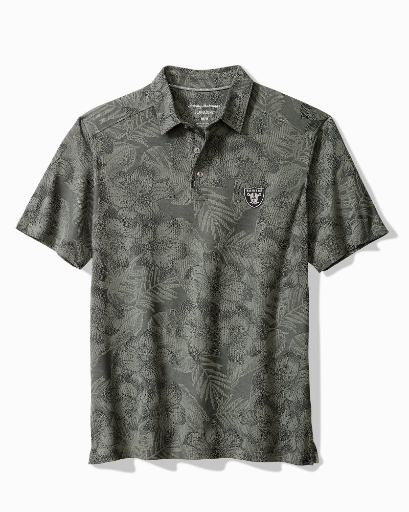 NFL Palm Fresco Hibiscus IslandZone Polo - las_vegas_raiders