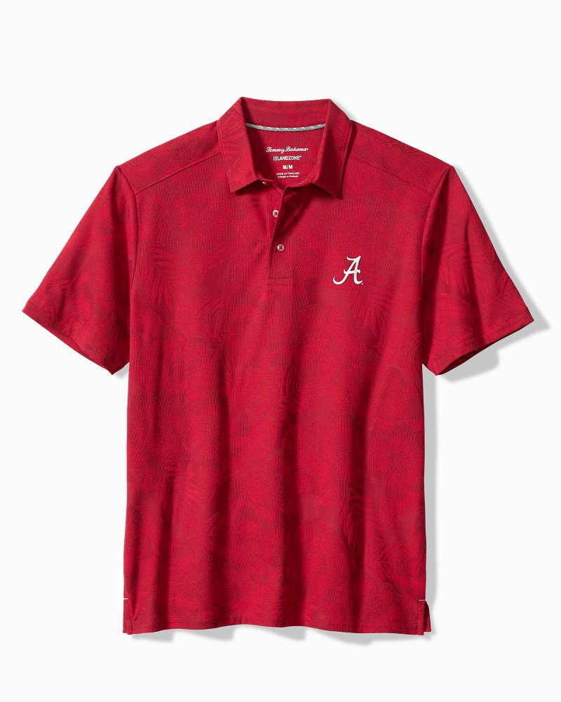 Collegiate Palm Fresco Hibiscus IslandZone Polo - alabama