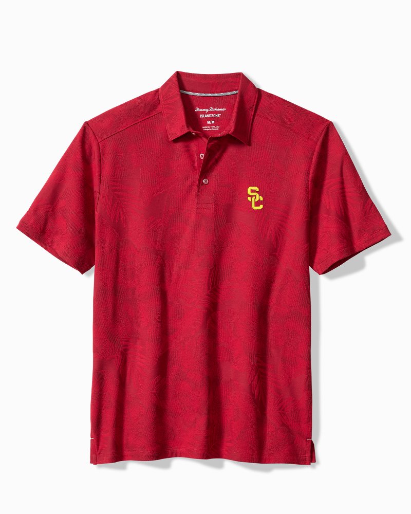 Collegiate Palm Fresco Hibiscus IslandZone Polo - USC