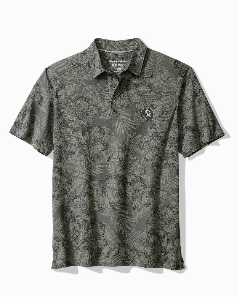 Collegiate Palm Fresco Hibiscus IslandZone Polo - florida_state
