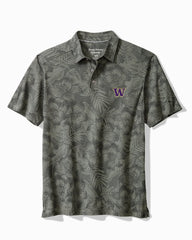 Collegiate Palm Fresco Hibiscus IslandZone Polo - washington