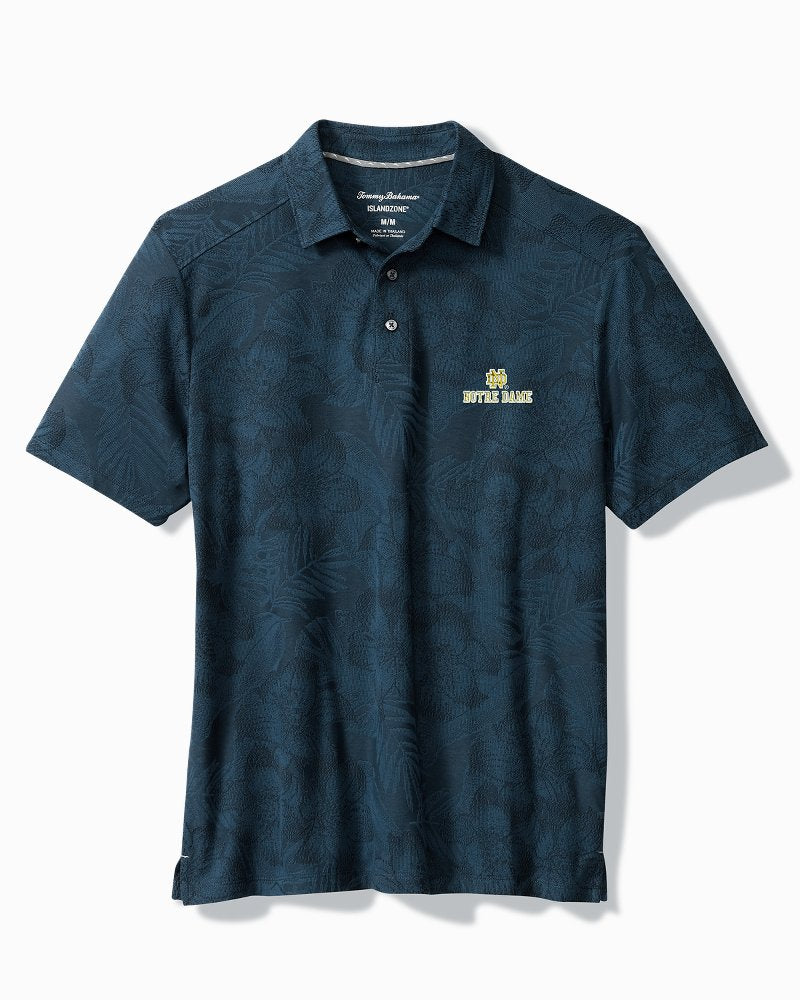 Collegiate Palm Fresco Hibiscus IslandZone Polo - notre_dame