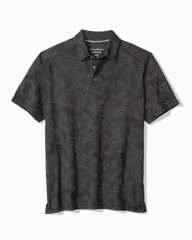 Palm Fresco Hibiscus IslandZone Polo - Coal