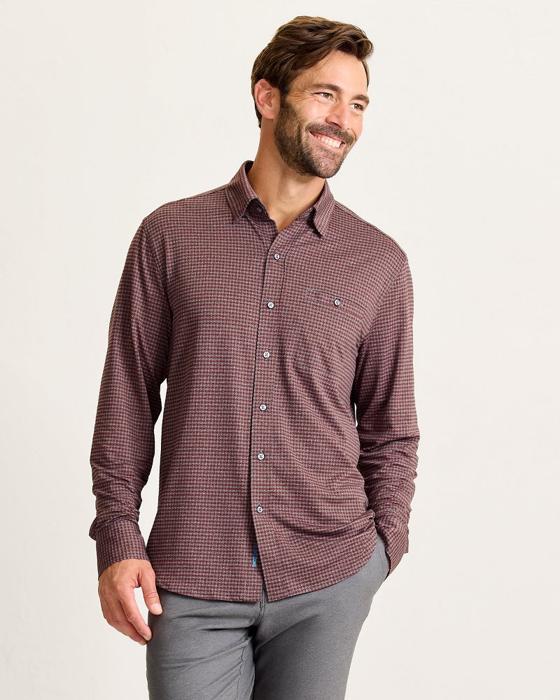 San Sebastian Check IslandZone Shirt - Pinot Noir