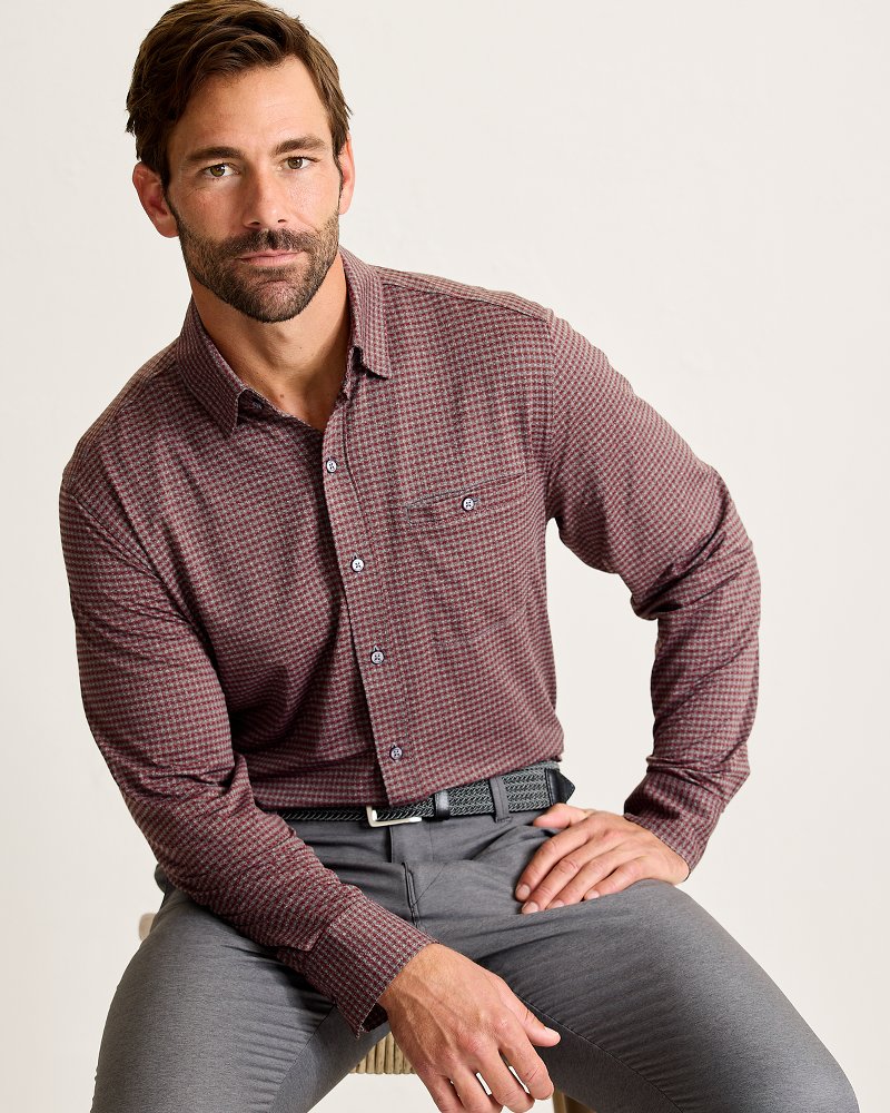 San Sebastian Check IslandZone Shirt - Pinot Noir