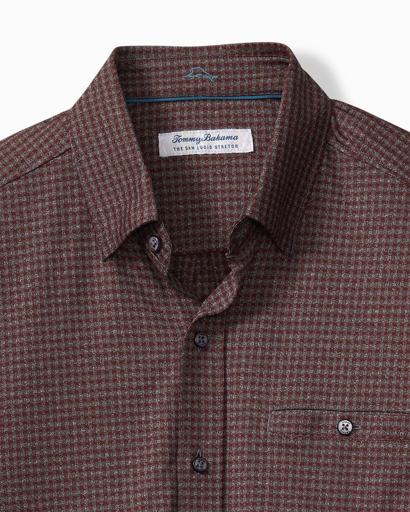 San Sebastian Check IslandZone Shirt - Pinot Noir