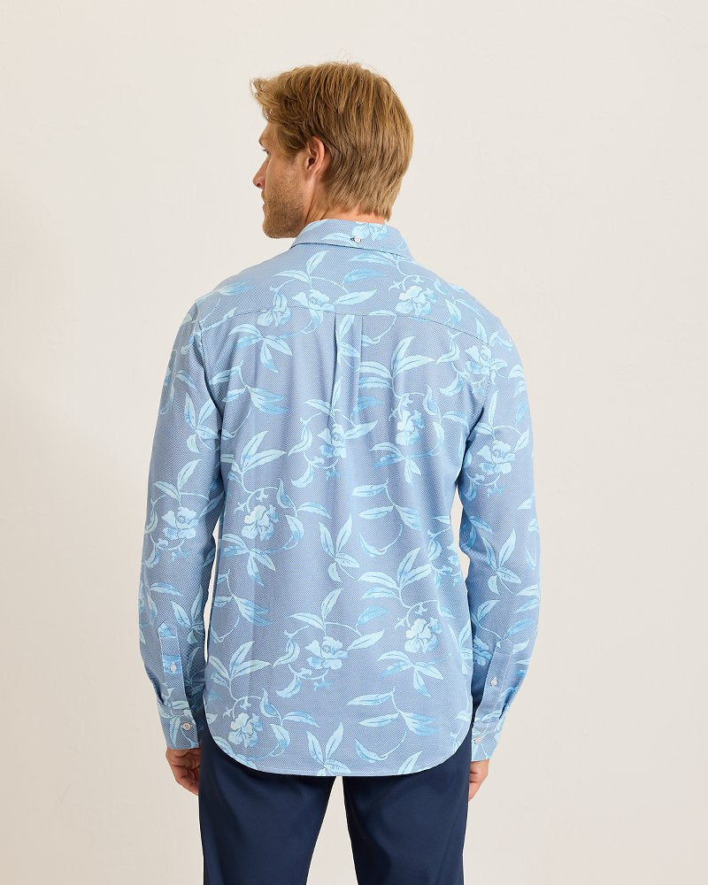 San Lucio Gardenia Stretch Knit Shirt - Jodhpur Blue
